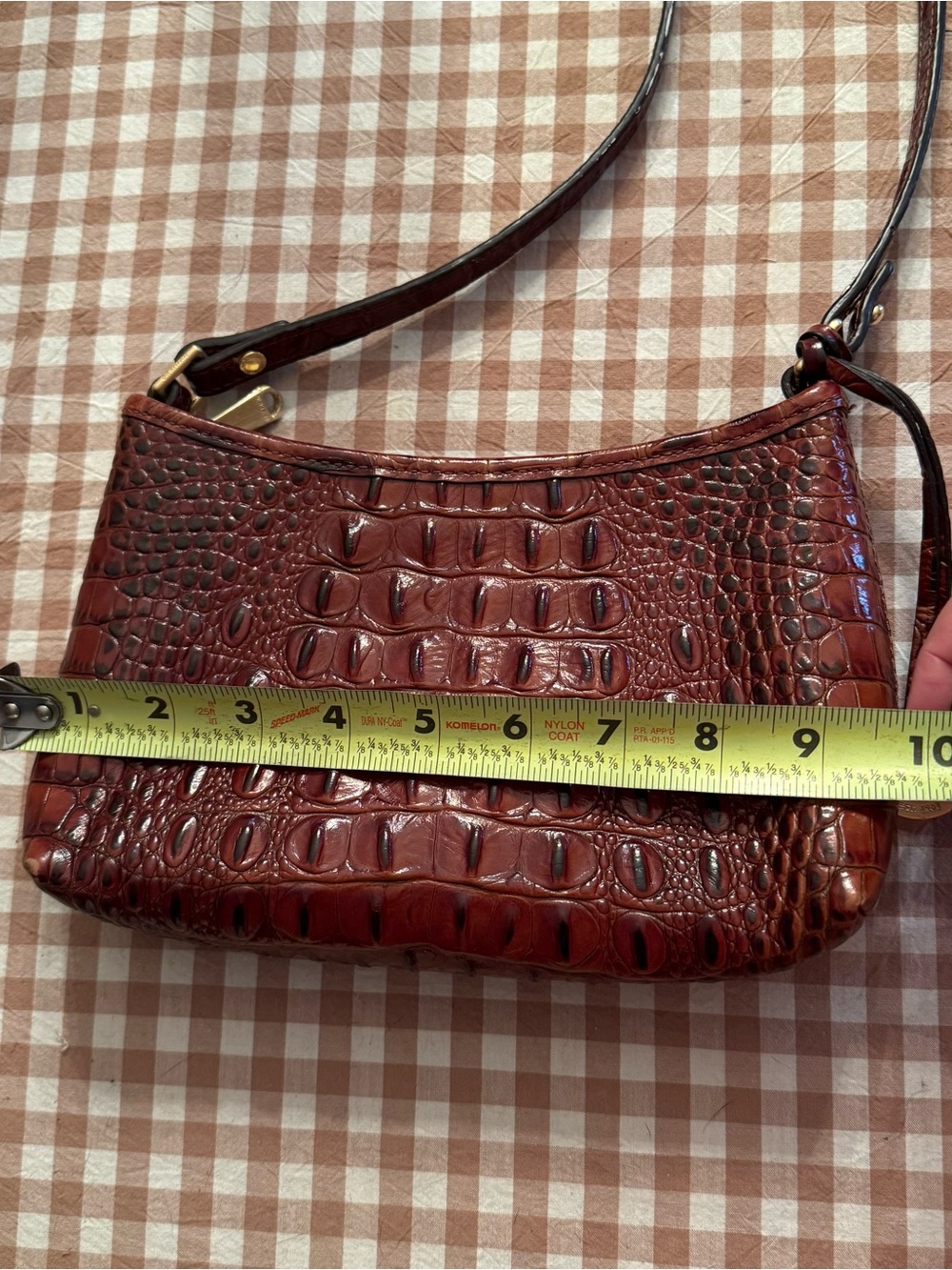 Brahmin Pecan Anytime Mini Melbourne Leather Handbag w/ matching Jane Wallet - Picture 13 of 14